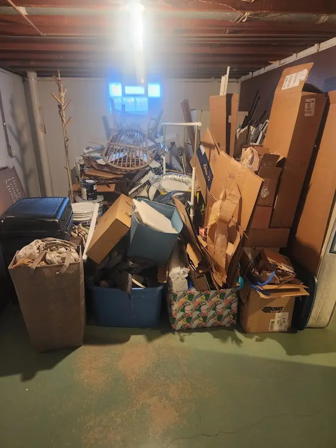 Roll-off dumpster container at job site for 2 Yard Dumpster Rental in McMinnville